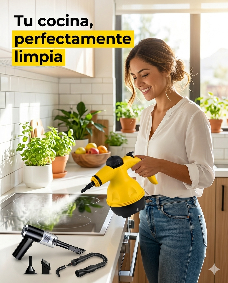 Limpiadora a Vapor + Aspiradora portatil de REGALO — Envío Gratis y Pago al Recibir